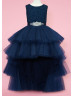 Tulle High Low Layered Flower Girl Dress